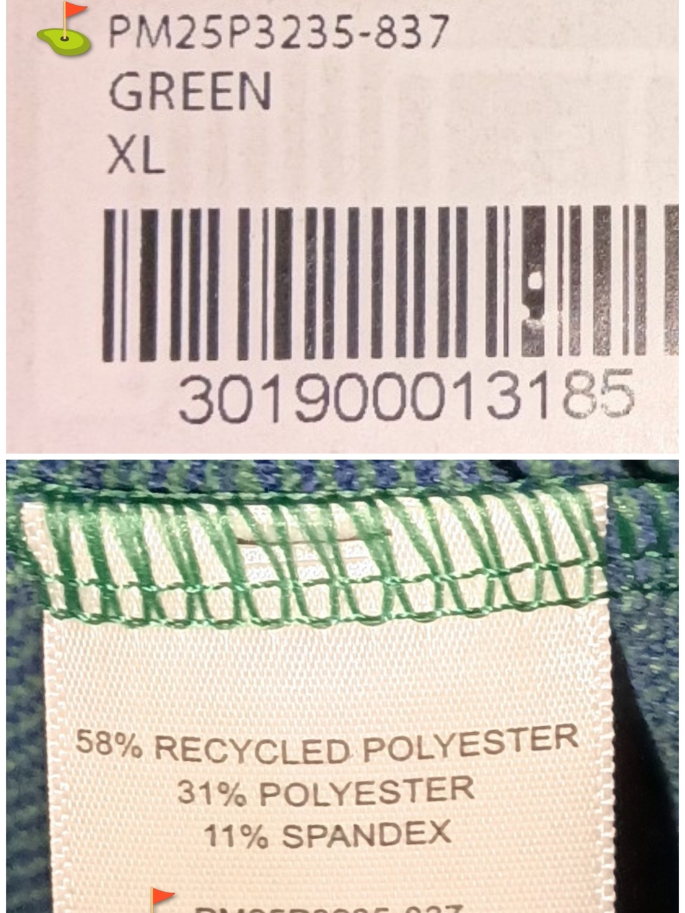 NWT Masters Tourna Peter Millar Performance Pullover Hoodie Green Blue Stripe...